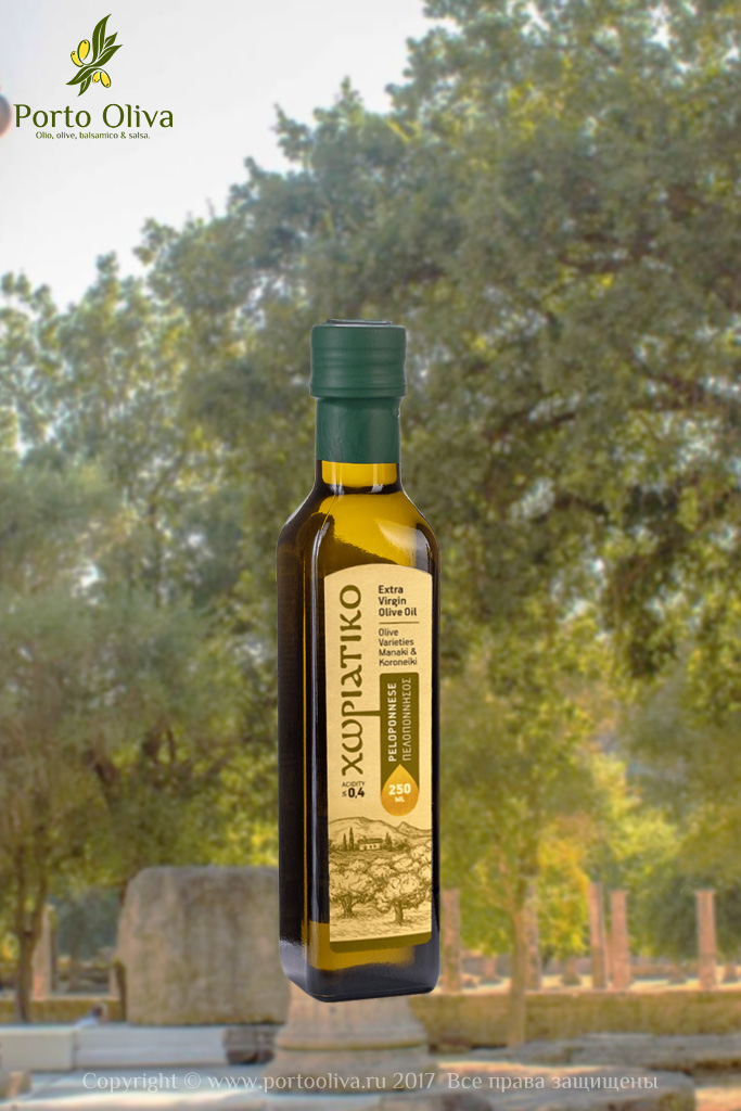 Масло оливковое Horiatiko Peloponnese EV, 250мл